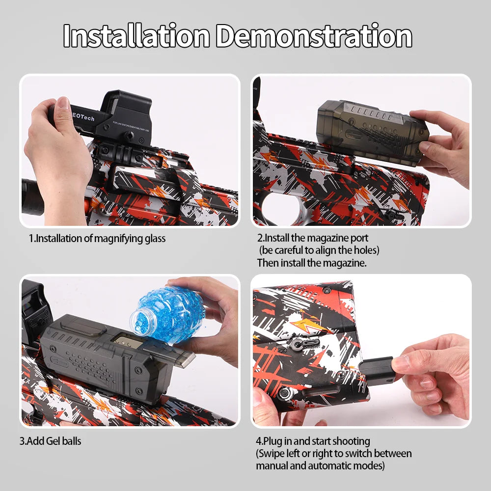 P90 Electric Gel Pellet Gun | P90 Gel Pellet Gun | JUUBXX